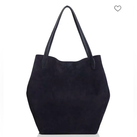 Madewell Dark Blue Suede-Texture Tote - Picture 2 of 8